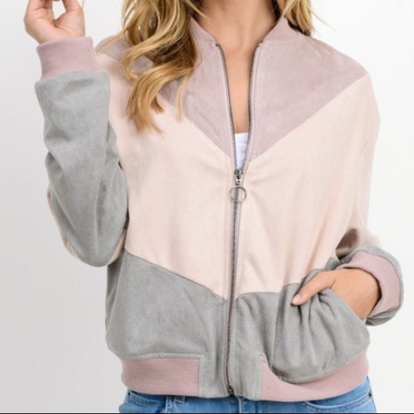 Paper Crane Jackets & Blazers - Paper Crane Color Block Bomber Jacket